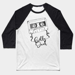 Good Vibes Billy Joel // Retro Ribbon Cassette Baseball T-Shirt